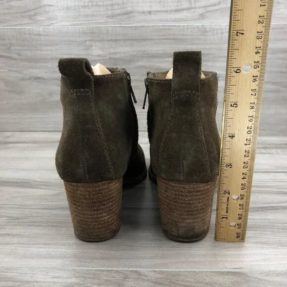 Madewell Booties Womens 6.5 Brenner Brown Suede Heeled Ankle Boots - Picture 8 of 11